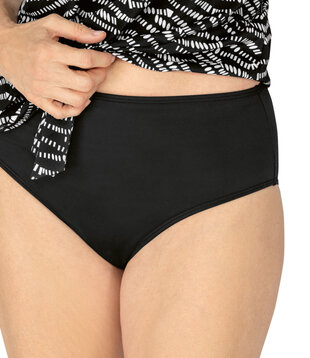 Reflection hoge model bikinislip kleur zwart de maten 48 t/m 54