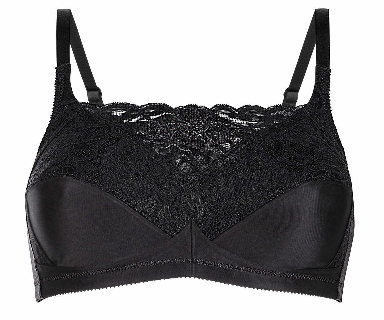 Amoena  Amoena Isabel Hoogsluitende Prothese Bh zonder Beugel – Elegant met Verfijnd Borduursel in Wit & Zwart