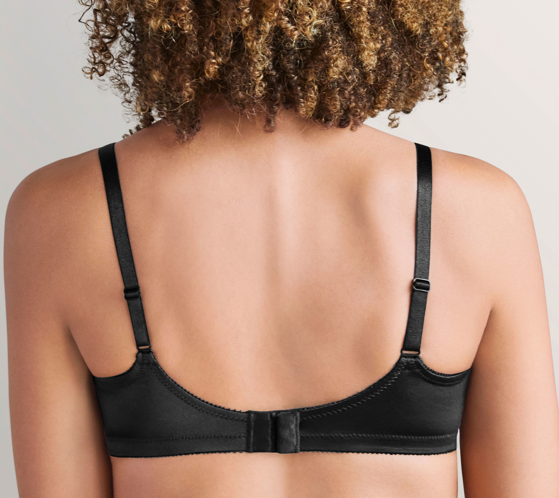 Amoena  Amoena Isabel Hoogsluitende Prothese Bh zonder Beugel – Elegant met Verfijnd Borduursel in Wit & Zwart