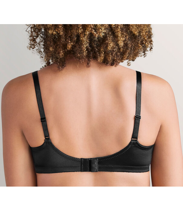 Amoena  Amoena Isabel Hoogsluitende Prothese Bh zonder Beugel – Elegant met Verfijnd Borduursel in Wit & Zwart