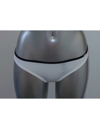 Sapph  Fortuny heupstring kleur wit met bies zwart mt S of M