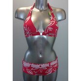 Brenda Vally Halterbikinitop & boxershort de kleur cerise met kleur roze gecombineerd
