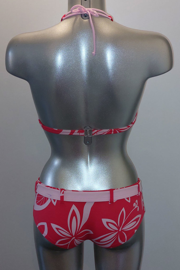 Banana Moon  Brenda Vally Halterbikinitop & boxershort de kleur cerise met kleur roze gecombineerd