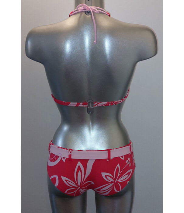 Banana Moon Banana Moon  Brenda Vally Halterbikinitop & boxershort de kleur cerise met kleur roze gecombineerd