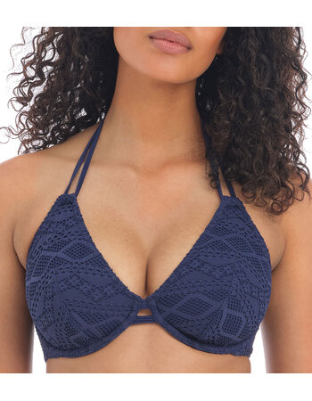Freya  Sundance halter bikinitop met beugel kleur denim blue