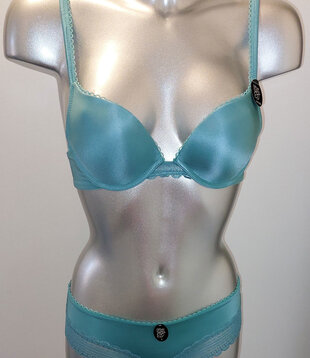 After Eden Janine Bh met beugel & lichte gelvulling in de cup mt B70 met gratis hipster mt S of mt M, kleur turkoois groen