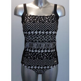 Susa Yofreisy  prothese badpak zonder beugel kleur zwart met print wit