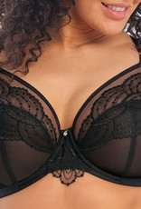 Elomi Priya luxeuze Plunge Bh met beugel & sidesupport kleur zwart