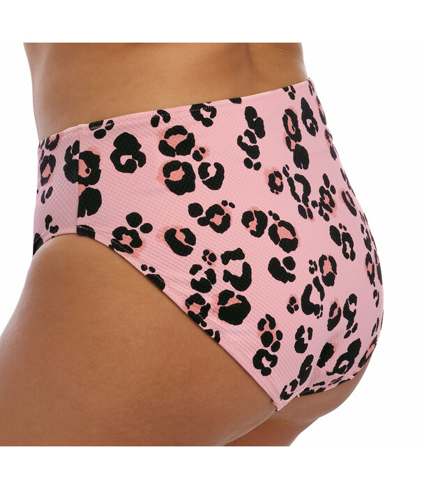 Elomi  Kambuku bikinislip kleur pink met luipaardprint mt 44 of 46