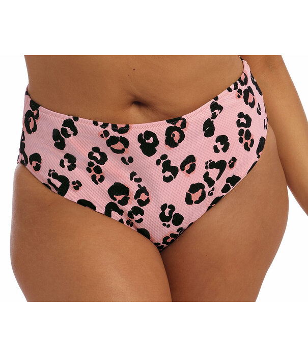 Elomi  Kambuku bikinislip kleur pink met luipaardprint mt 44 of 46