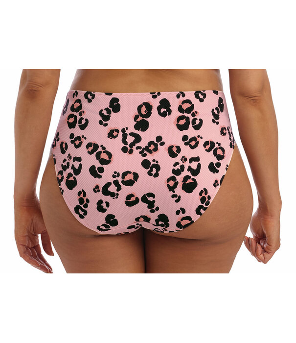 Elomi  Kambuku bikinislip kleur pink met luipaardprint mt 44 of 46
