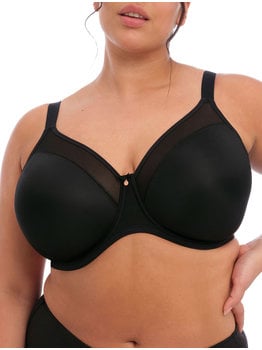 Elomi lingerie  Smooth een gladde naadloze T-shirt bh met beugel kleur zwart