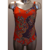 Susa Melina prothese badpak zonder beugel kleur red Ibiza met print
