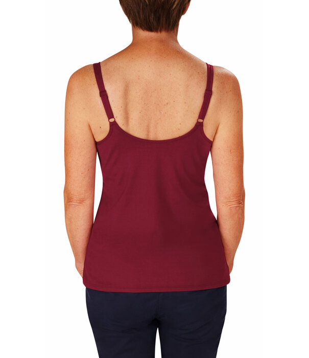 Amoena  Amoena Valletta Top Tibetan Red – Zachte TENCEL™ Modal prothese top zonder beugel