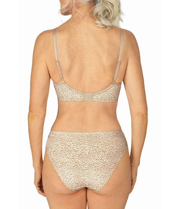 Amoena   Bliss proth. Bh zonder beugel, licht voorgevormde cups kleur ivoor met animalprint gecombineerd