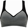 Sport Bh zonder beugel & voorgevormde cup kleur grijs met bies zwart, mt C90 of D85