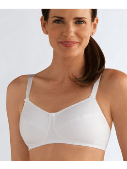 Amoena lingerie Ruth Prothese Bh zonder beugel, de cups 100% katoen, in wit of huidkleur