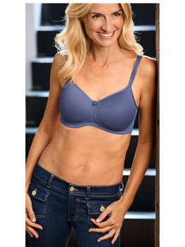 Amoena lingerie Mara prothese Bh zonder beugel & lichte voorvorm in cup kleur Indigo Blue
