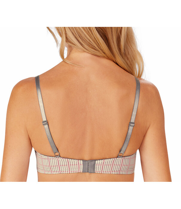 Amoena  Luna prothese Bh zonder beugel, kleur ivoor met pied de  poule print kleur grijs & rood