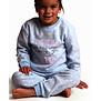 Outfitter Alessia Coral Fleece Meisjes Peuterpyjama – Lichtblauw met Witte Dots en Poes‑Applicatie