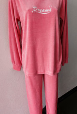 Lunatex Velours meisjes pyjama Leah kleur pink mt 152 of 176