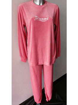 Lunatex Leah velours meisjes pyjama kleur pink mt 152 of 176