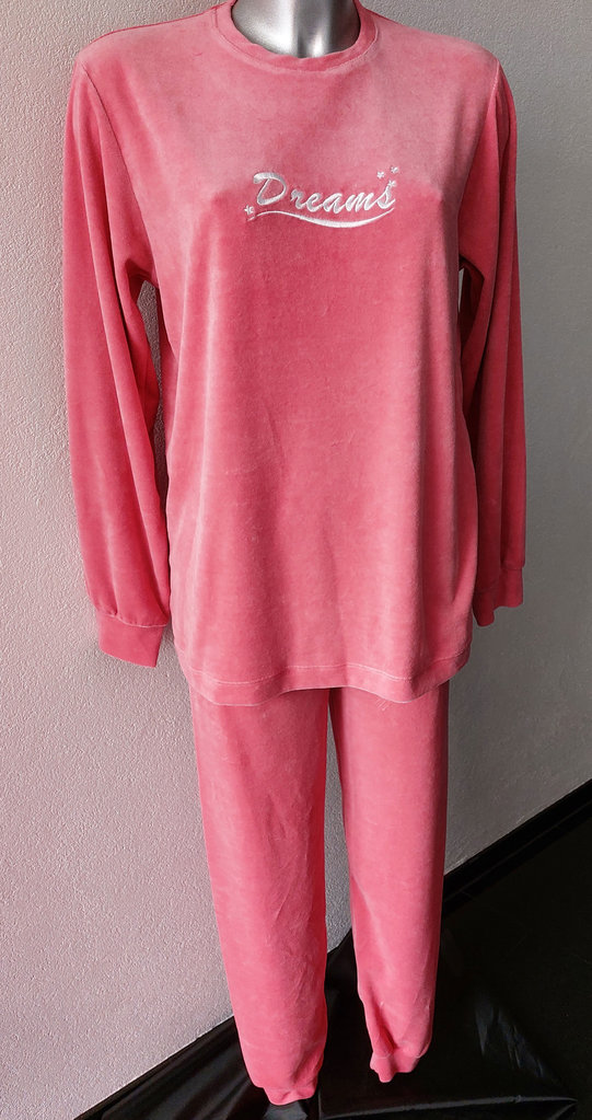 Lunatex Velours meisjes pyjama Leah kleur pink mt 152 of 176