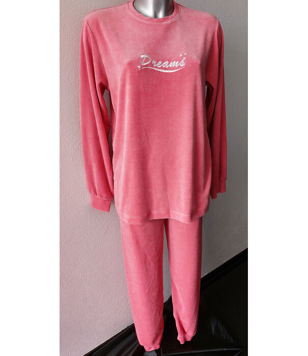 Lunatex Lunatex Leach velours meisjes pyjama  kleur pink mt 152 of 176