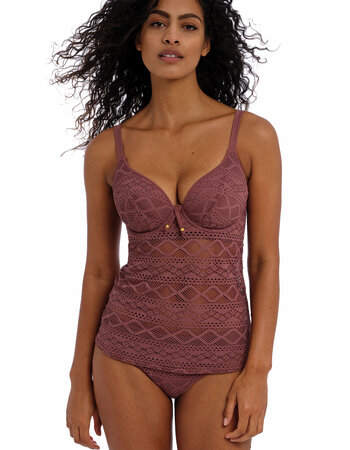 Freya Sundance Tankinitop met beugel & licht voorgevormde cup kleur Nutmeg