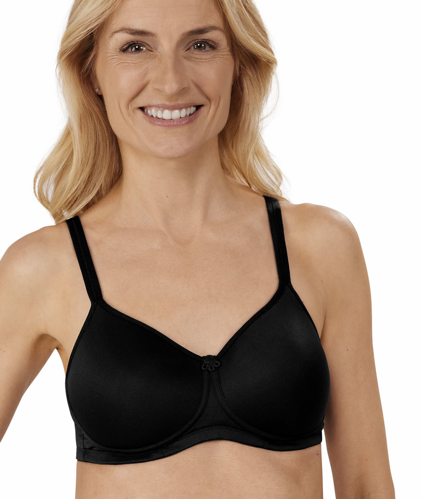 Amoena  Amoena Mara Prothese T‑shirt BH zonder beugel – Zwart