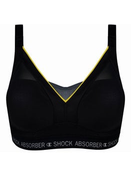  Shock Absorber  Active Shaped Support Sport- Bh zonder beugel & vaste padding kleur zwart-bies geel