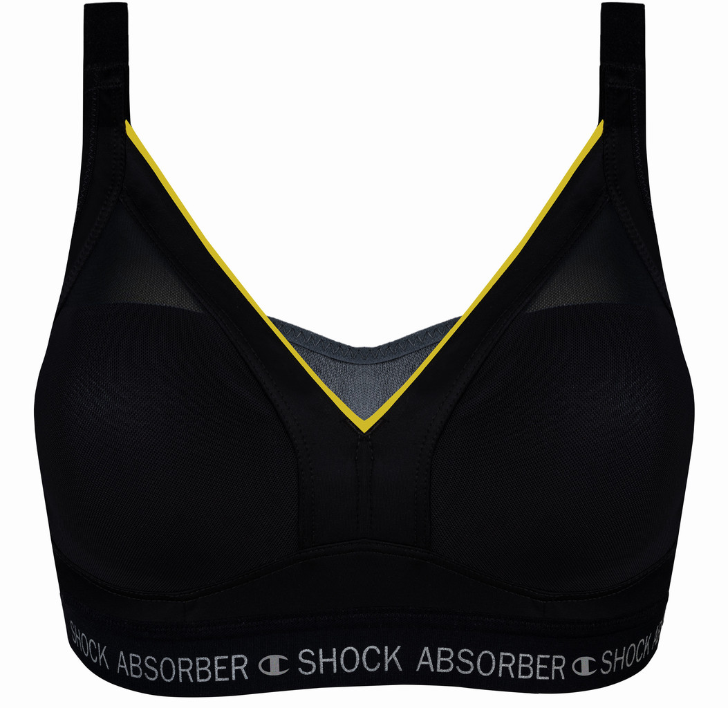Shock Absorber Sportbh’s   Active Shaped Support Sport- Bh zonder beugel & vaste padding kleur zwart-bies geel