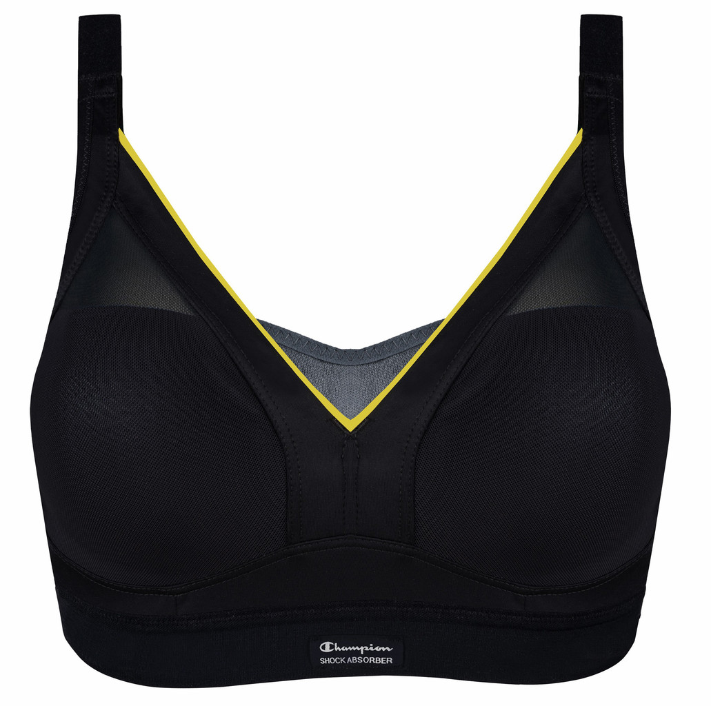 Shock Absorber Sportbh’s   Active Shaped Support Sport- Bh zonder beugel & vaste padding kleur zwart-bies geel