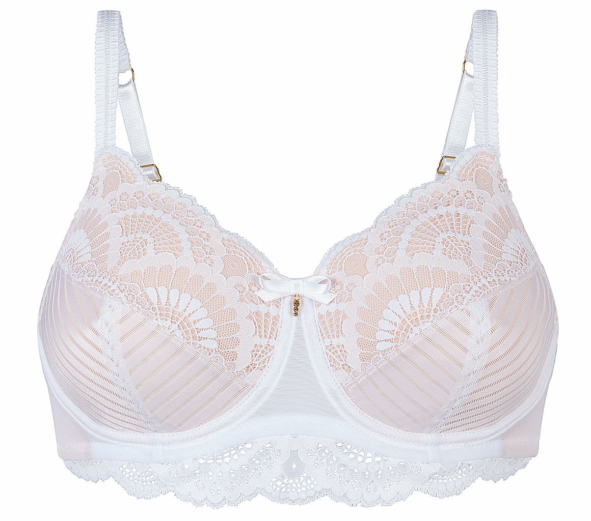 Amoena  Amoena Karolina prothese BH met beugel – luxe pasvorm in wit/sand