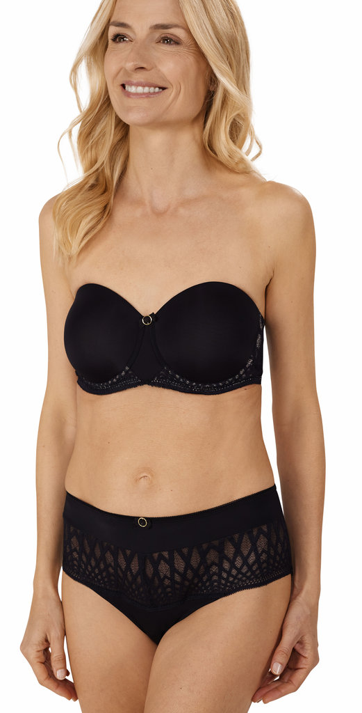 Amoena Pia prothese strapless/multiway Bh met beugel  kleur zwart