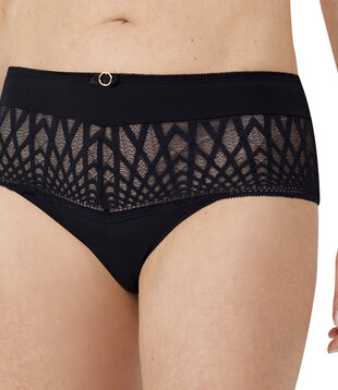 Amoena Pia microfaser slip met een hoge taille kleur zwart