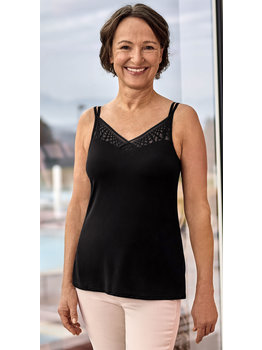 Pia prothese top zonder beugel, licht voorgevormd, kleur zwart