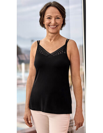 Amoena  Pia prothese top zonder beugel, licht voorgevormd, kleur zwart