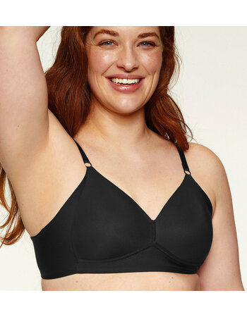 Naturana Madina Bh zonder beugel, licht voorgevormd, met side Smoother kleur  zwart