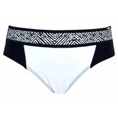Sapph  Phi Phi Island bikinislip (hoog) kleur zwart met wit gecombineerd