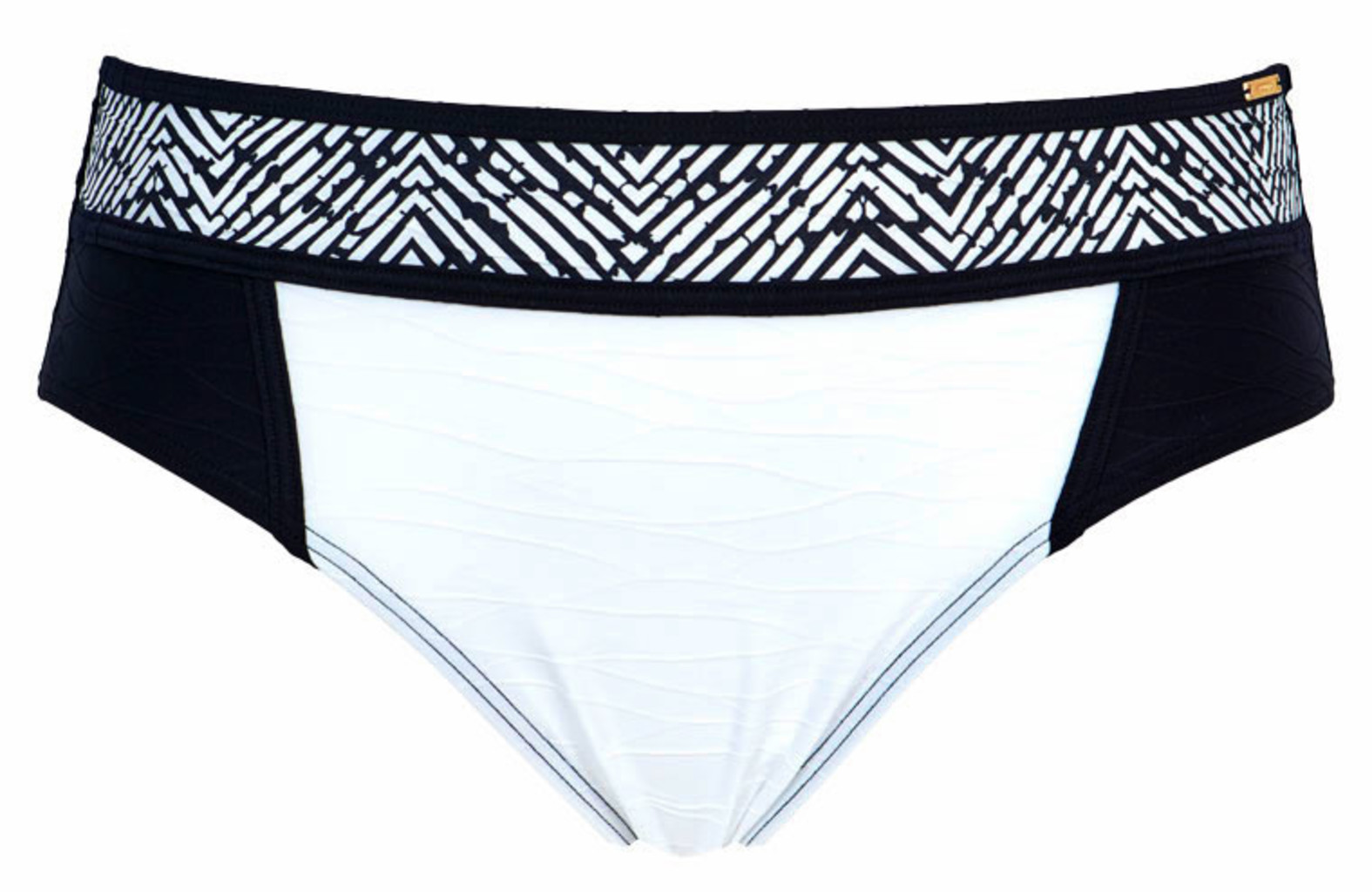 Sapph  Phi Phi Island bikinislip (hoog) kleur zwart met wit gecombineerd