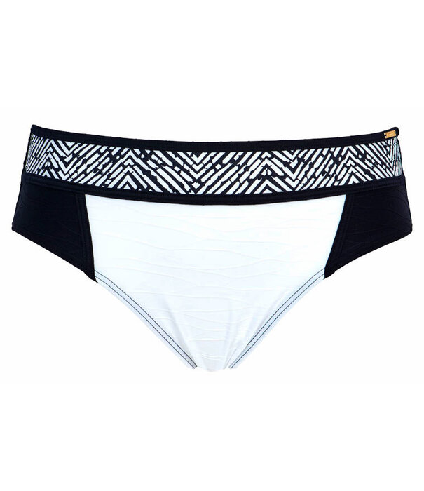 Sapph Sapph  Phi Phi Island bikinislip (hoog) kleur zwart met wit gecombineerd
