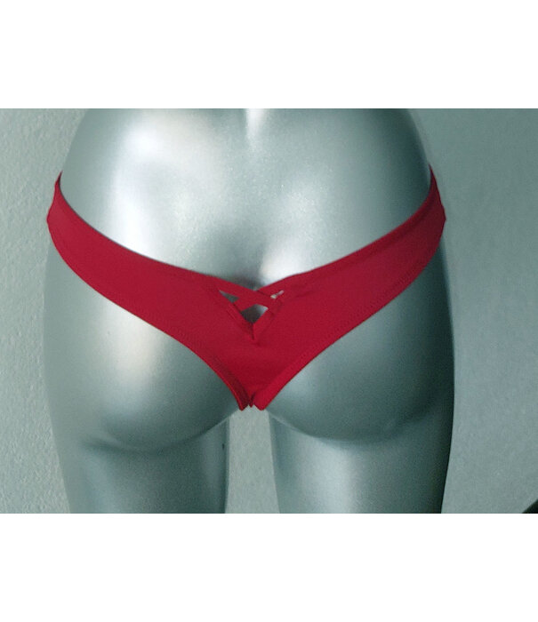 Sapph Sapph Fortuny microfaser heupstring kleur rood mt S of  wit mt L-XL of XXL