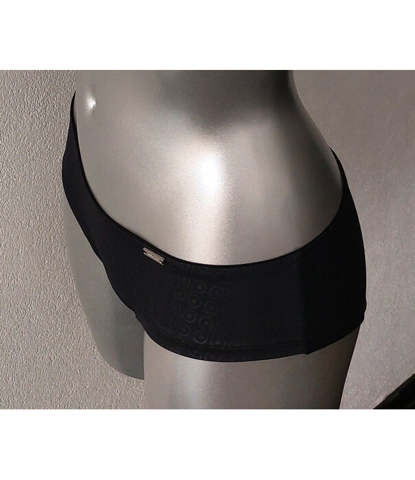 Sapph Sapph Voom Voom heupboxer zwart met in stof meegeweven print zwart