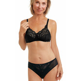 Amoena Karolina Prothese Bh zonder beugel, kleur zwart met inzet cups kleur sand