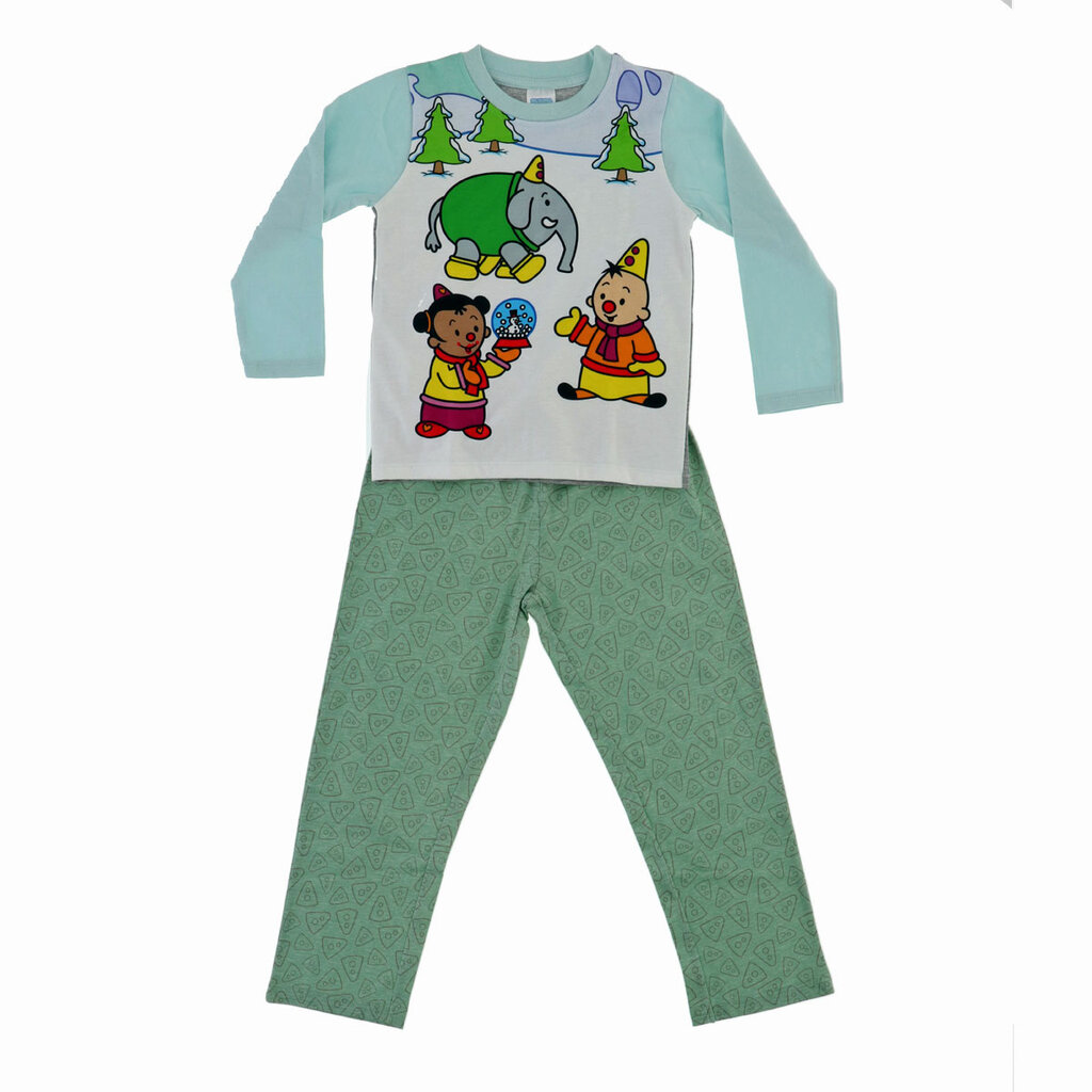 Studio 100 Bumba Snow unisex katoenen single jersey pyjama  kleur groen