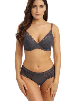 Wacoal Wacoal Raffine Plunge  Bh met beugel & zachte voorgevormde push up pads, kleur grijs, mt D80