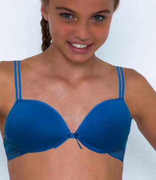 Audrey Bh zonder beugel & licht voorgevormde cups, kleur kobaltblauw