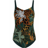 Jungle Vibes prothese badpak zonder beugel, kleur groen met print van Susa