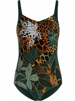 Susa Jungle Vibes prothese badpak zonder beugel, kleur groen met print, mt B38 t/m D42